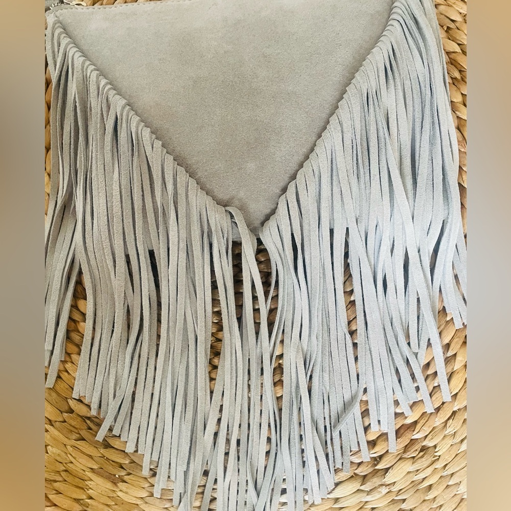 Zara Bohemian Suede Clutch/Crossbody - Picture 6 of 8